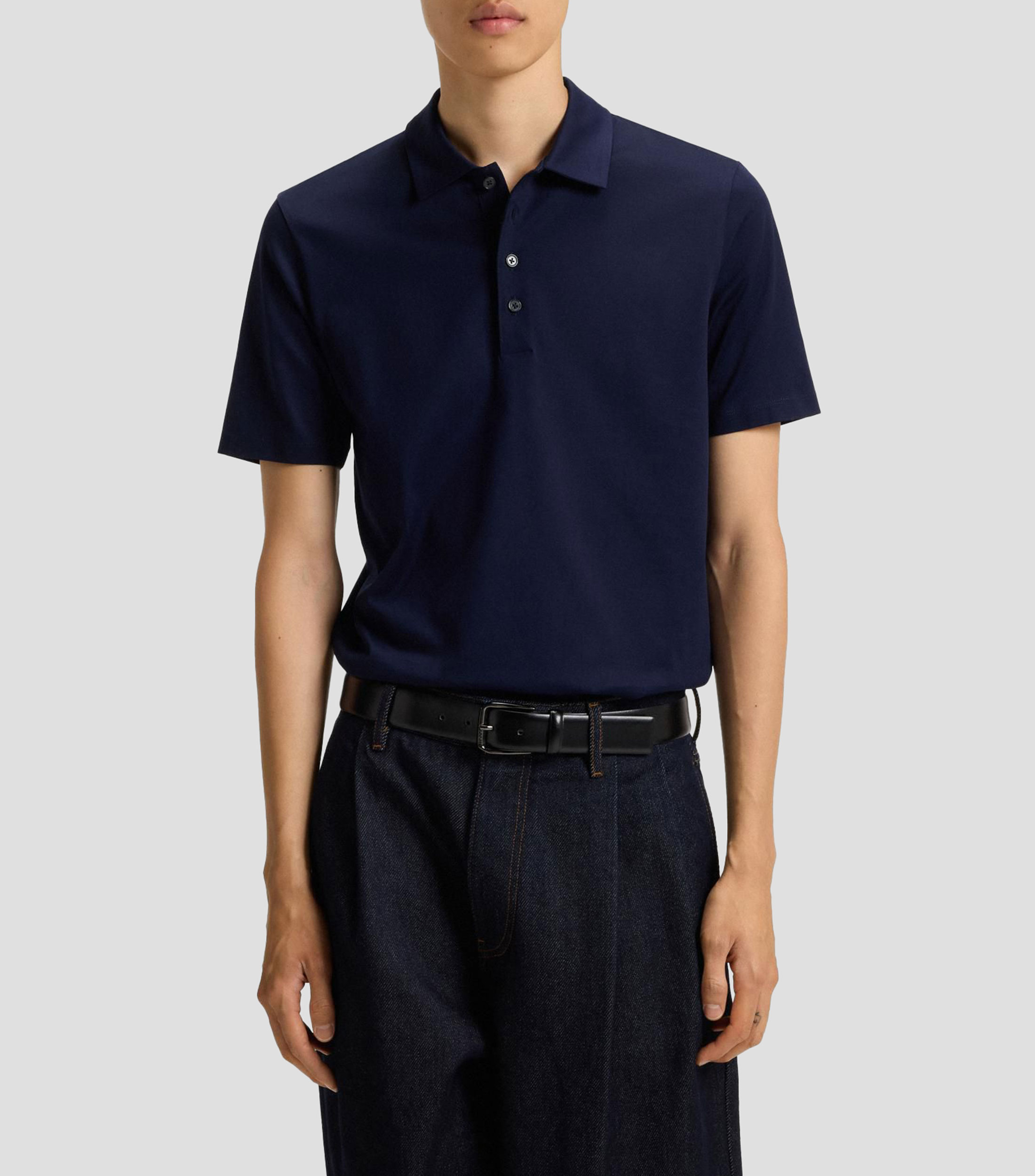 Playera Polo slim fit de algodón mercerizado Hombre